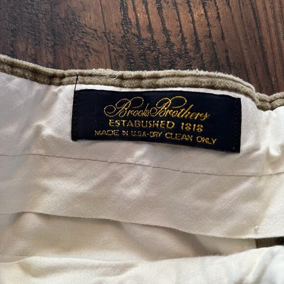 VTG BROOKS BROTHERS CORDUROY PANTS MENS 40 ACTUAL 37” WAIST 30” INSEAM USA MADE - Picture 5 of 12